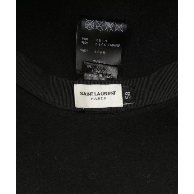 Saint Laurent(サンローラン)のサンローランパリラビット毛ファーツバ広長ハット帽子58フェドラロング メンズの帽子(ハット)の商品写真