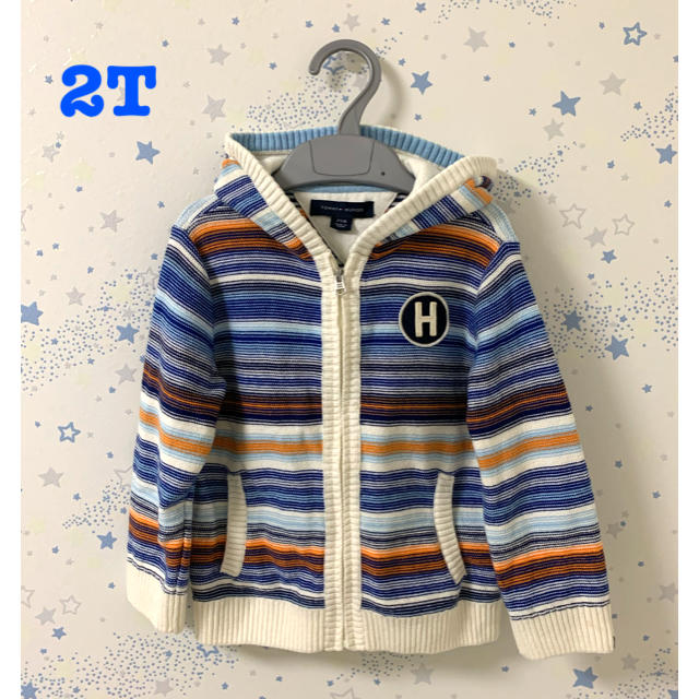 TOMMY HILFIGER(トミーヒルフィガー)のトミーフィルフィガー　ニット　パーカー　2T キッズ/ベビー/マタニティのベビー服(~85cm)(カーディガン/ボレロ)の商品写真