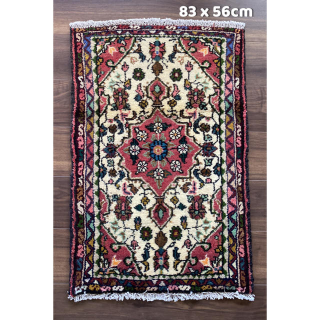 ルードバー産 ペルシャ絨毯 83×56cm