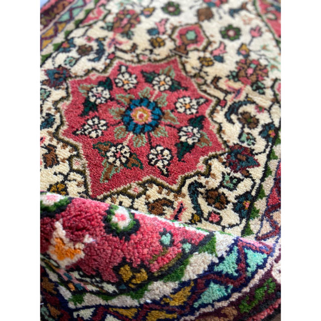 ルードバー産 ペルシャ絨毯 83×56cm 3