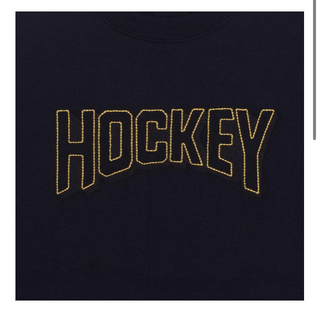 Supreme(シュプリーム)のHOCKEY   out line crewneck black×gold メンズのトップス(スウェット)の商品写真