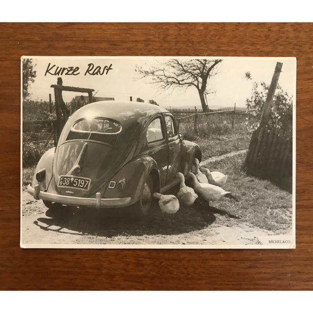 Volkswagen - フォルクスワーゲン・ビートル ヴィンテージポストカード