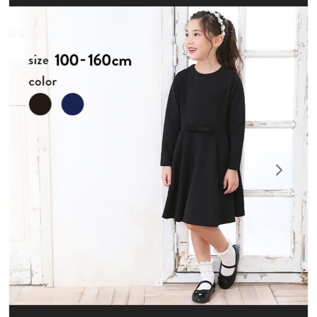 DEVILOCK(デビロック)のデビロック　黒リボンワンピース150 キッズ/ベビー/マタニティのキッズ服女の子用(90cm~)(ワンピース)の商品写真