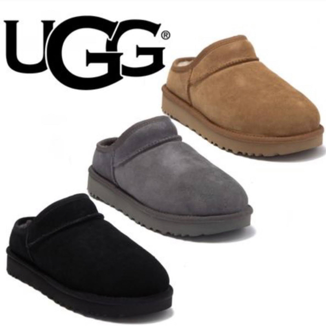 UGG(アグ)のUGG☆あったかボアClassic slipper☆US7(24cm)☆ブラック レディースの靴/シューズ(スリッポン/モカシン)の商品写真