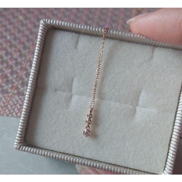 4℃(ヨンドシー)の４℃　K10ピンクゴールド　ダイヤモンドネックレス レディースのアクセサリー(ネックレス)の商品写真