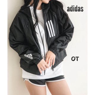 アディダス(adidas)のadidas レディースナイロンジャケット　黒　OT 新品(ナイロンジャケット)