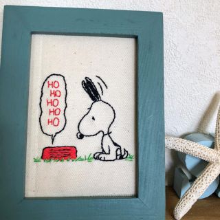 スヌーピー(SNOOPY)のスヌーピー  刺繍フレーム(インテリア雑貨)