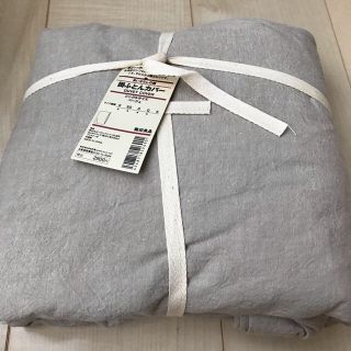 ムジルシリョウヒン(MUJI (無印良品))の無印　掛け布団カバー　シングル　ベージュ(シーツ/カバー)