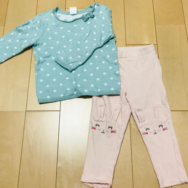 H&M(エイチアンドエム)のニットトップス&パンツ キッズ/ベビー/マタニティのベビー服(~85cm)(ニット/セーター)の商品写真