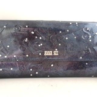 アナスイ(ANNA SUI)のアナスイ 長財布 ネイビー×シルバー(財布)