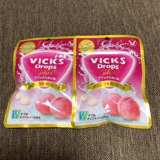 タイショウセイヤク(大正製薬)の新品未開封 VICKS ヴィックス のど飴 ピーチ 2袋セット(菓子/デザート)