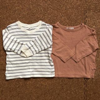 ムジルシリョウヒン(MUJI (無印良品))の無印ボーダー monmimiロンT  90セット(Tシャツ/カットソー)