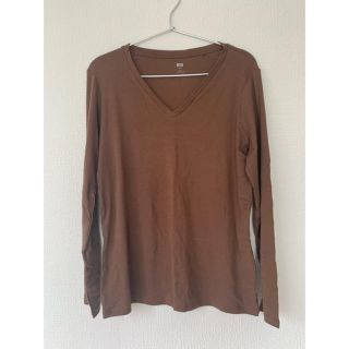 ユニクロ(UNIQLO)のUNIQLO VネックT（長袖）(Tシャツ(長袖/七分))