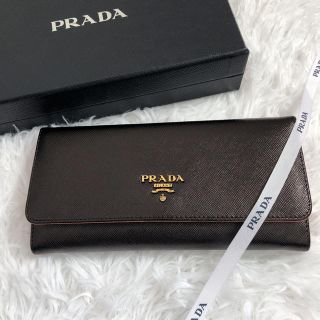 プラダ(PRADA)の美品　PRADA プラダ　2つ折り　長財布(財布)