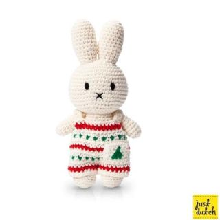 ミッフィー(miffy)のミッフィークリスマスあみぐるみオーバーオール★Just Dutchジャストダッチ(あみぐるみ)