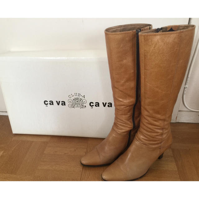 cavacava(サヴァサヴァ)のcava cava ロングキャメルブーツ 23.5cm レディースの靴/シューズ(ブーツ)の商品写真