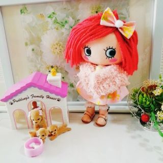 イルメール　イーマリーちゃん　ハンドメイド　ミモザピンク&ふわふわストールピンク(その他)