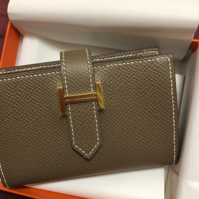 【5％OFF】 Hermes エルメス♡ベアンミニ♡エトープ♡財布♡新品♡ベアン　ミニ - 財布