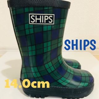 シップスキッズ(SHIPS KIDS)のSHIPS シップス☆14.0cm☆長靴　レインブーツ☆ブラックウォッチ(長靴/レインシューズ)