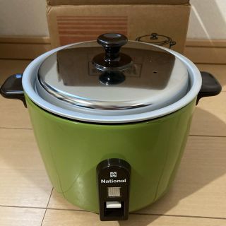 パナソニック(Panasonic)の【新品】ナショナル レトロ電気炊飯器 SR-62 緑(炊飯器)