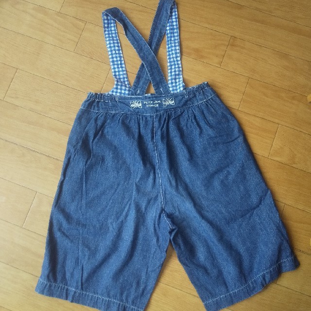 Petit jam(プチジャム)のデニムサロペット120cm キッズ/ベビー/マタニティのキッズ服女の子用(90cm~)(パンツ/スパッツ)の商品写真