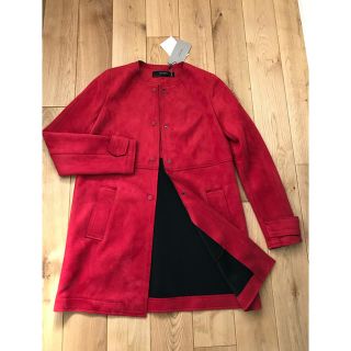 ザラ(ZARA)のZARA エコレザーコートＳ 新品(ロングコート)