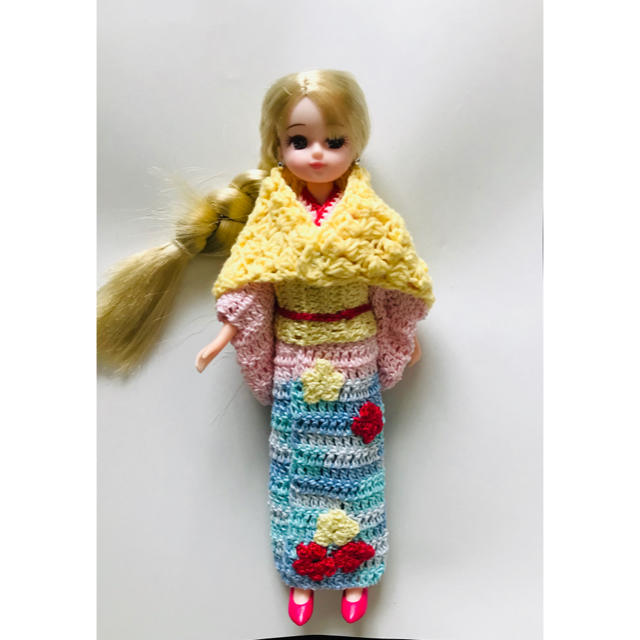 リカちゃん 服 和装 羽織り付き ハンドメイドのぬいぐるみ/人形(その他)の商品写真