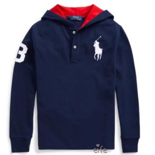 ラルフローレン(Ralph Lauren)の新作　ラルフローレン　フード付き　長袖　ポロシャツ　140(Tシャツ/カットソー)