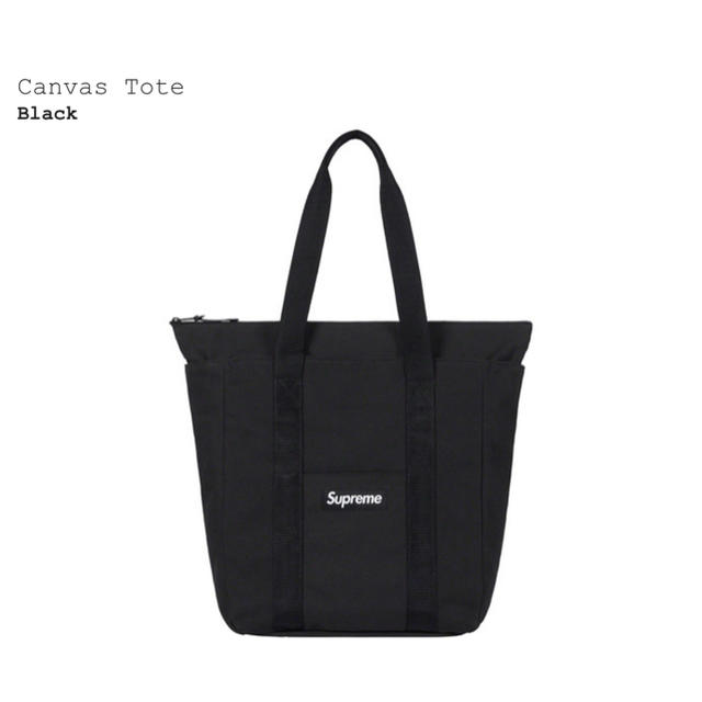 カラーBLACK黒ブラックSupreme Canvas Tote 20FW