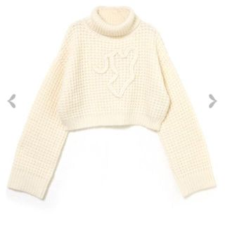 バブルス(Bubbles)のmelt the lady body cropped knit (ニット/セーター)