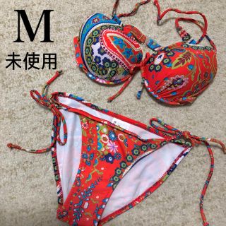 ビキニ　ペイズリー　赤　新品未使用　M(水着)