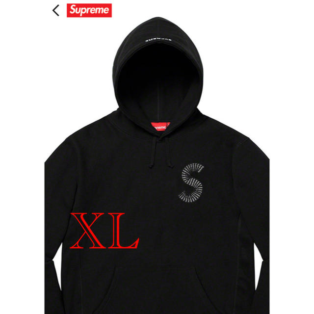 supreme sロゴ hoodie XL