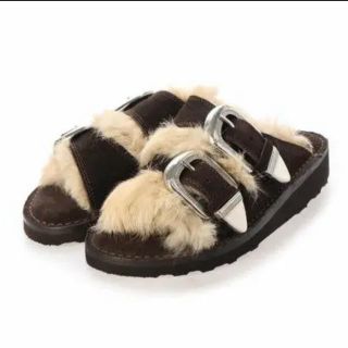 ドゥーズィエムクラス(DEUXIEME CLASSE)の新品未使用《CAMINANDO》 FUR SANDALS(サンダル)