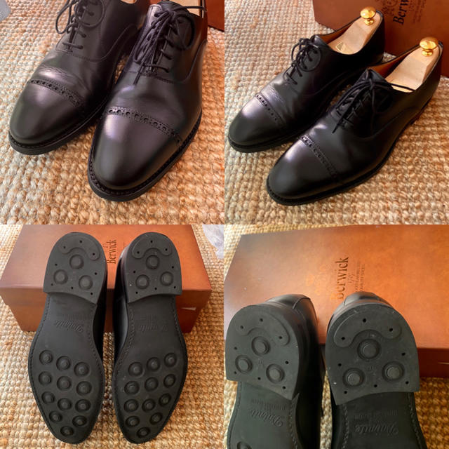 Crockett&Jones(クロケットアンドジョーンズ)の定価3.2万 Berwick バーウィック パンチドキャップトゥ メンズの靴/シューズ(ドレス/ビジネス)の商品写真