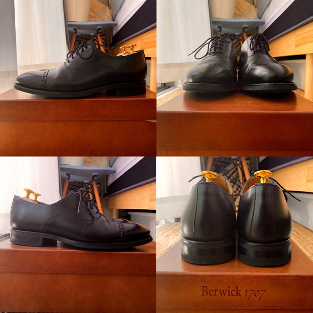 Crockett&Jones(クロケットアンドジョーンズ)の定価3.2万 Berwick バーウィック パンチドキャップトゥ メンズの靴/シューズ(ドレス/ビジネス)の商品写真