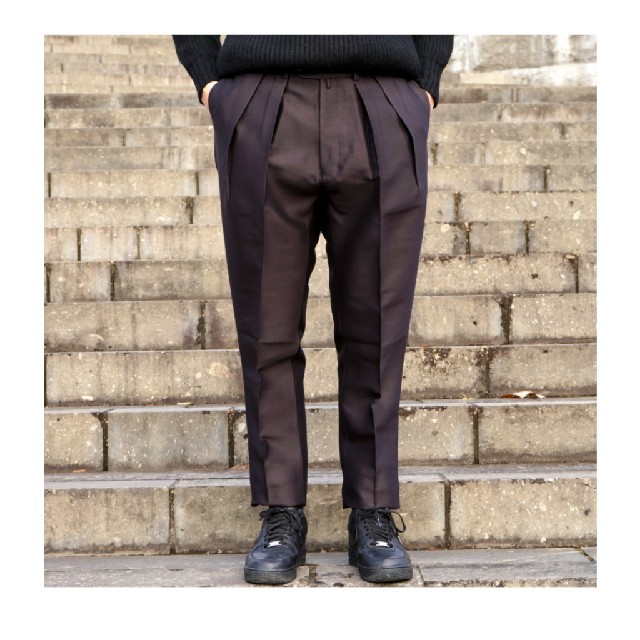 NEAT SILK WOOL TWILL TAPERED  スラックス