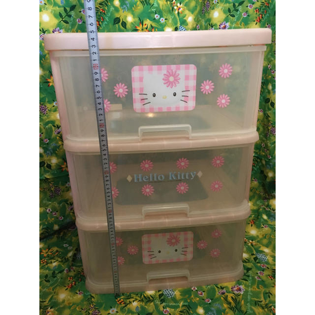 ハローキティ - レア ハローキティ 3段ボックス タンス ピンク 家具