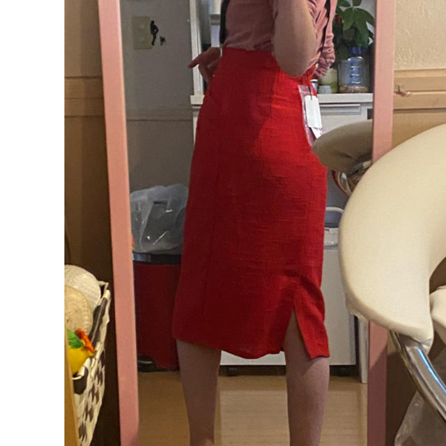 MURUA(ムルーア)のムルーア　ツイード　サスペンダーペンシルスカート レディースのスカート(ひざ丈スカート)の商品写真