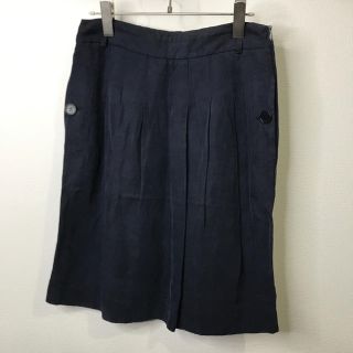 マックスマーラ(Max Mara)のマックスマーラ MAXMARA プリーツスカート フレアスカート ネイビー 36(ひざ丈スカート)