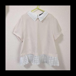 ヘザー(heather)の【美品】ヘザー襟付き半袖シャツ♡白(シャツ/ブラウス(半袖/袖なし))