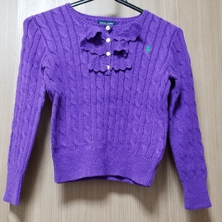 ラルフローレン(Ralph Lauren)の最終 130 ラルフローレン　紫　女児　セーター　トップス(ニット)