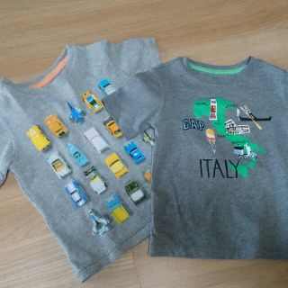 ベビーギャップ(babyGAP)の【ムクっちさん専用】☆【GAP乗り物シリーズ】男の子95cm☆グレー色Tシャツ(Tシャツ/カットソー)