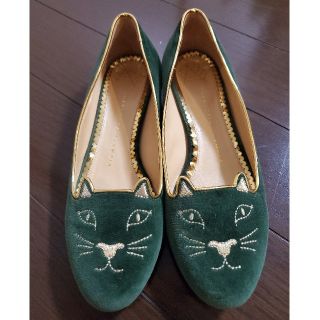 シャルロットオリンピア(Charlotte Olympia)のシャーロットオリンピア 猫 ベロア 36.5(ハイヒール/パンプス)