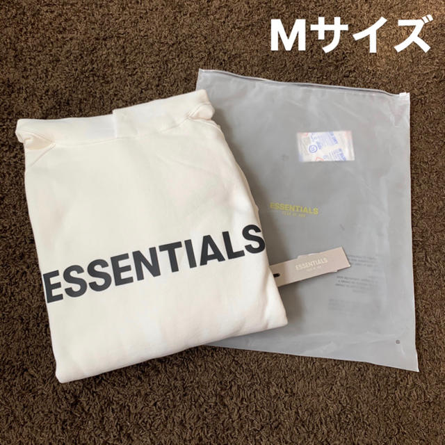 Mサイズ FEAR OF GOD ESSENTIALS パーカー ホワイト