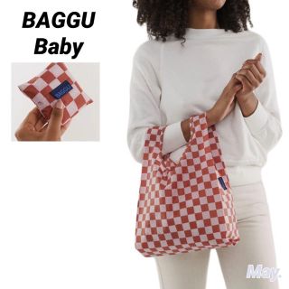 ロンハーマン(Ron Herman)の【BAGGU】ローズ チェッカーボード 赤 ベビー Baby バグー(エコバッグ)