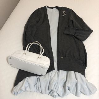 フォクシー(FOXEY)のFOXEY   フリルワンピース　S size   (ひざ丈ワンピース)