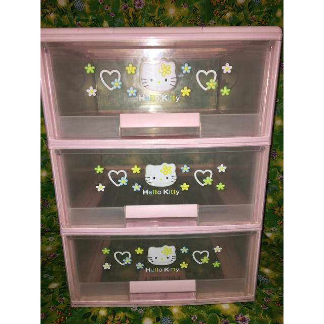 レア ハローキティ 3段ボックス Hello Kitty 家具 タンス ピンク | フリマアプリ ラクマ