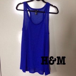 エイチアンドエム(H&M)のH&M ロイヤルブルータンク★(タンクトップ)