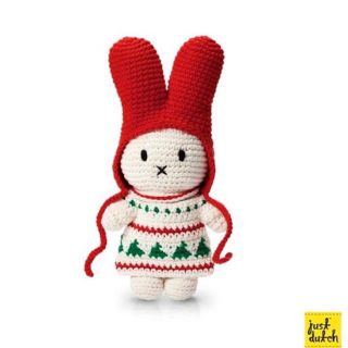 ミッフィー(miffy)のjust dutchミッフィー【クリスマス・赤い帽子・ワンピース】あみぐるみ(あみぐるみ)