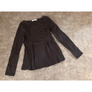 マウジー(moussy)のマウジー*ロングTシャツ*カットソー*ブラック(Tシャツ(長袖/七分))